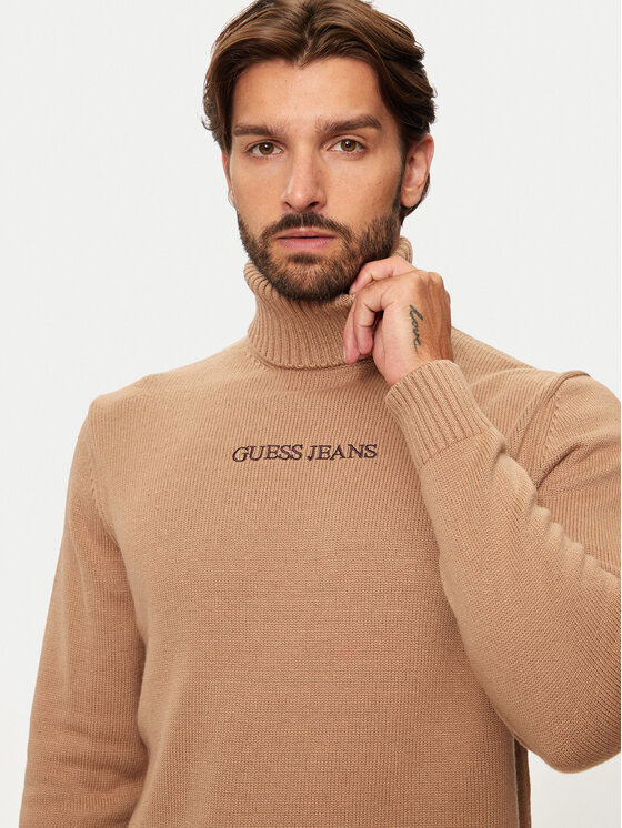 Guess Guess Rollkragenpullover M4BR35 Z3HN2 Beige Regular Fit