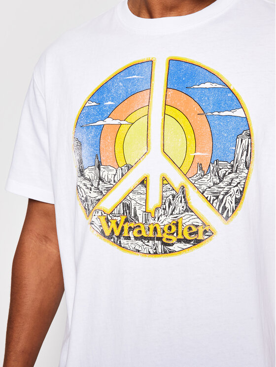 Wrangler Wrangler T-shirt Ss Car Tee W7APGF989 112131357 Bianco Regular Fit
