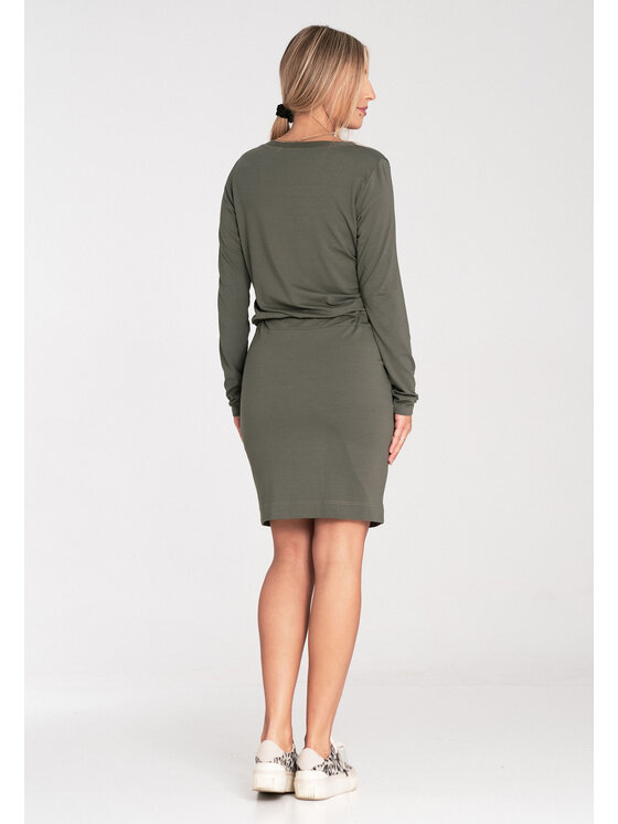 FIGL FIGL Každodenné šaty M1049 Zelená Casual Fit