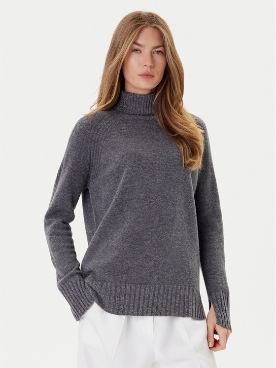 TWINSET TWINSET Bluză cu gât 252TP3582 Gri Loose Fit