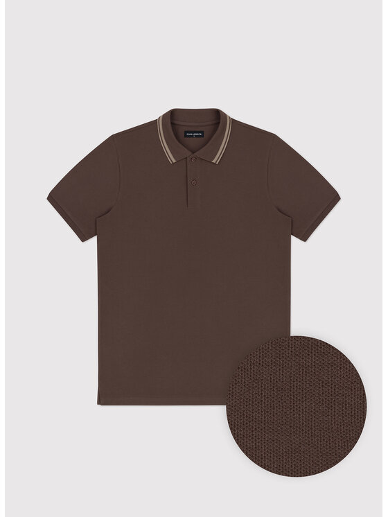 Pako Lorente Pako Lorente Polo P26WF-TX-004 Brązowy Regular Fit