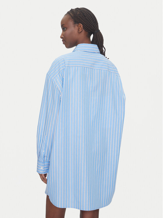 Tommy Jeans Tommy Jeans Košilové šaty DW0DW21122 Modrá Relaxed Fit