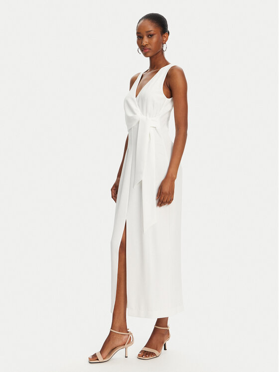 Patrizia Pepe Večerné šaty 2A2887/A411-W146 Biela Regular Fit