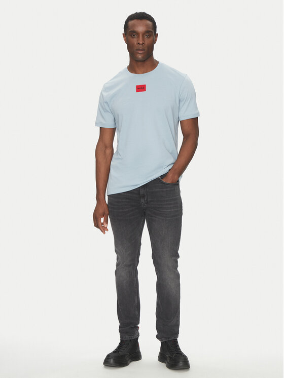 HUGO HUGO Tricou Diragolino212 50447978 Albastru Regular Fit