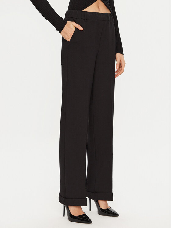 ViCOLO ViCOLO Kalhoty z materiálu TS0116 Černá Regular Fit