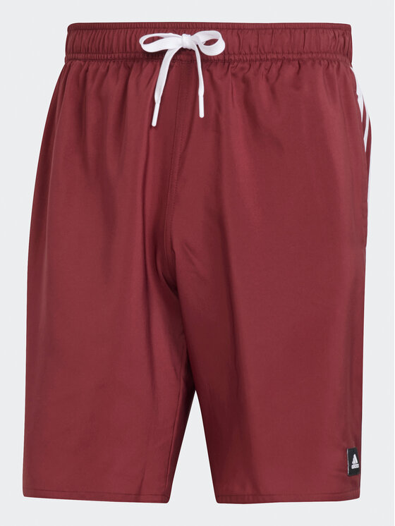 adidas Pantaloncini da bagno 3 Stripes CLX IR9426 Bordeaux Regular Fit Modivo