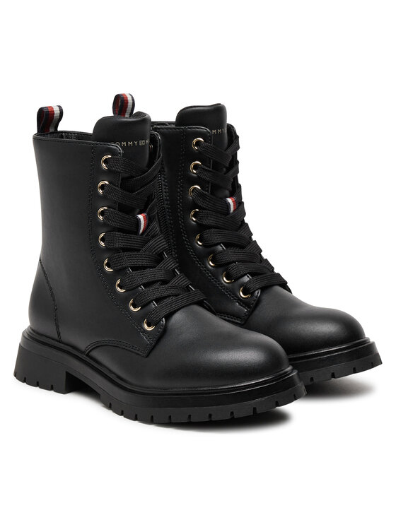 Tommy Hilfiger Tommy Hilfiger Schnürstiefeletten Lace-Up Bootie T3A5-33569-1351 M Schwarz