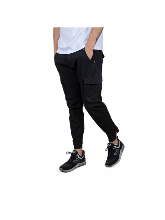 Alpha Industries Alpha Industries Bavlnené nohavice AI.196210-03-30 Čierna Slim Tapered Fit