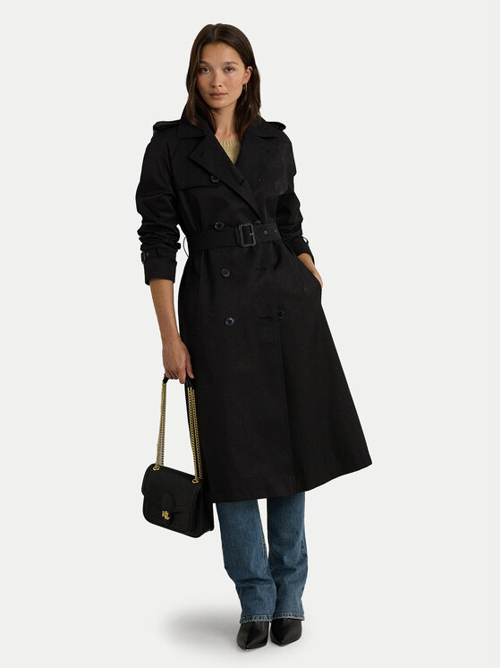 LAUREN RALPH LAUREN Lauren Ralph Lauren Trencz 297951259001 Czarny Straight Fit