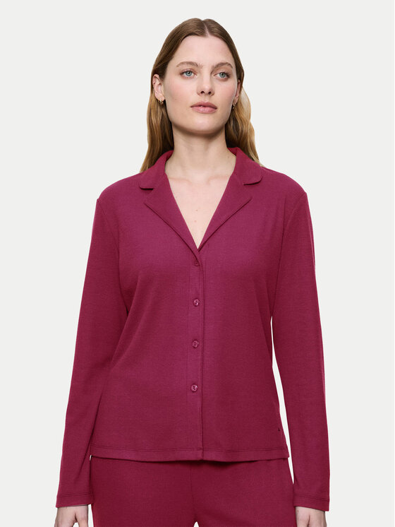 Triumph Triumph Pižamska srajca Mix&Match 10225047 Bordo rdeča Regular Fit
