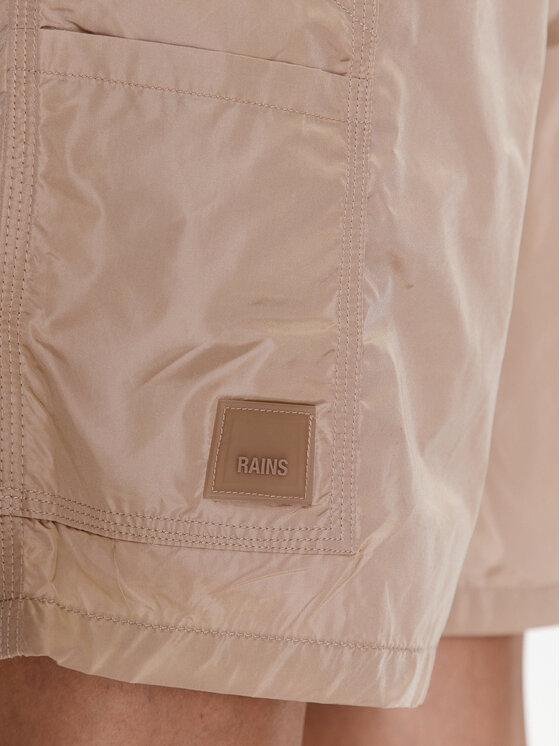 Rains Rains Bermudy 18920 Beżowy Regular Fit