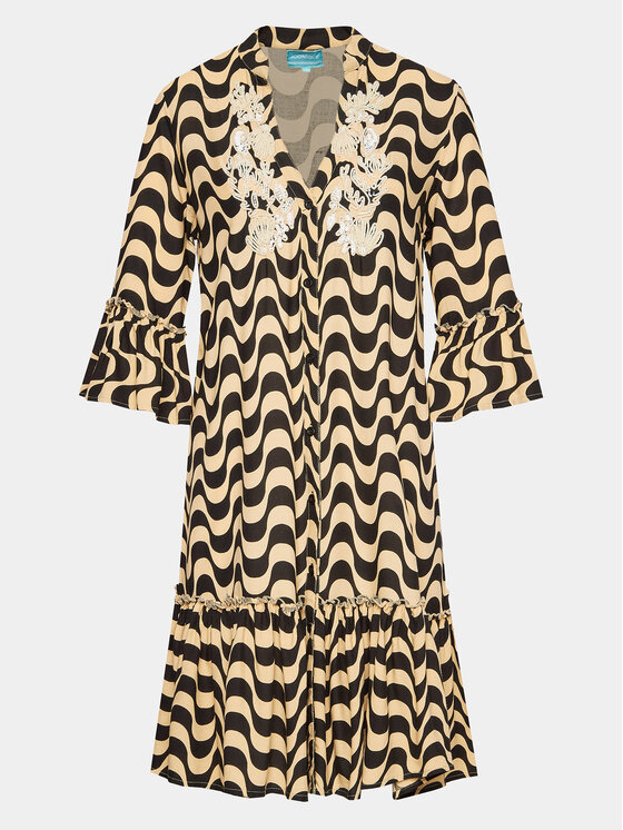 Iconique Iconique Літня сукня IC23 115 Бежевий Regular Fit