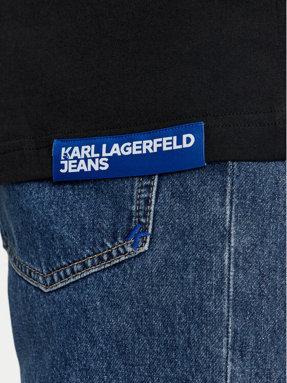 Karl Lagerfeld Jeans Karl Lagerfeld Jeans Tričko 241D1708 Čierna Regular Fit