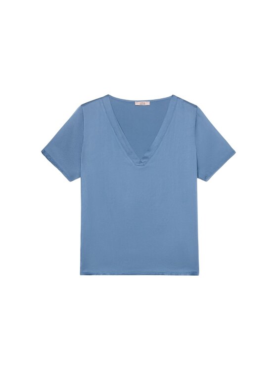 Oltre Oltre Blusa 2463R003055N024 Turchese Regular Fit