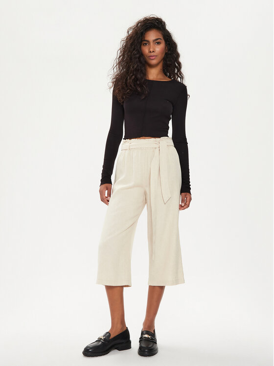 JDY JDY Ohlapne hlače Say 15254627 Bež Loose Fit