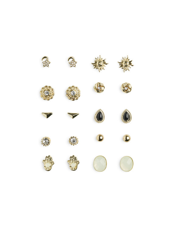 Pieces Pieces Set od 20 para naušnica Pclona Mega Pack Earrings D2d 17153167 Zlatna