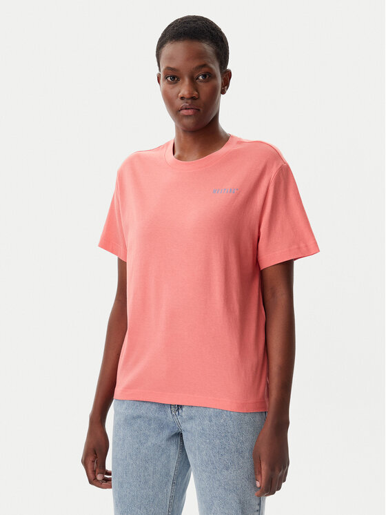 Mustang Mustang Tricou Floris 1016145 Coral Relaxed Fit