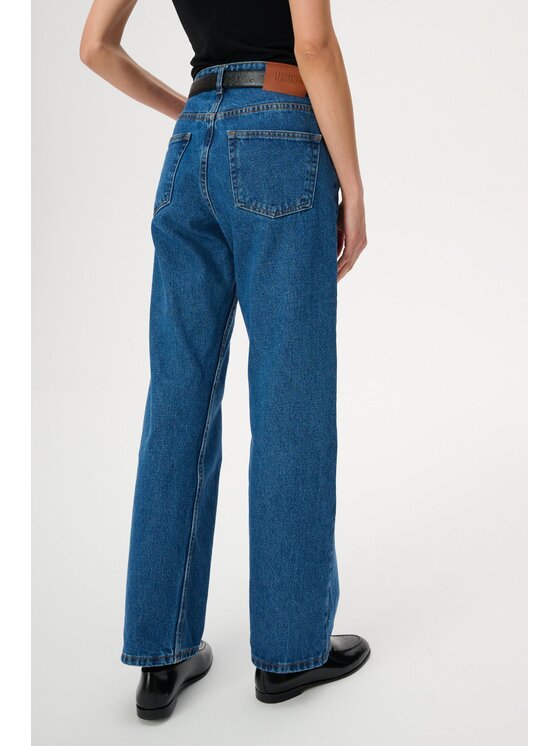 LEBRAND LEBRAND Jeansy Moss Niebieski
