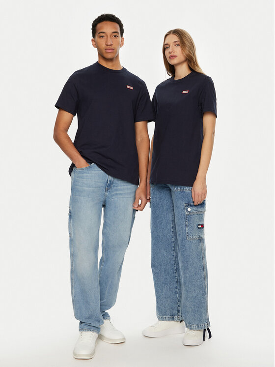 Hunter Hunter T-krekls HARU0006242 Tumši zils Regular Fit