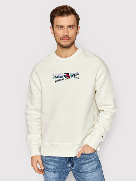 Tommy Jeans Tommy Jeans Sweatshirt Seasonal Logo DM0DM12380 Beige Straight Fit