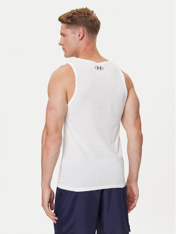 Under Armour Under Armour Topiņš Ua Sportstyle Logo Tank 1382883-100 Balts Loose Fit