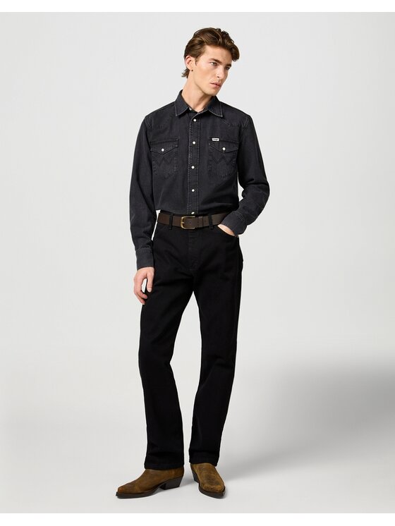 Wrangler Wrangler Πουκάμισο 112362906 Μαύρο Regular Fit