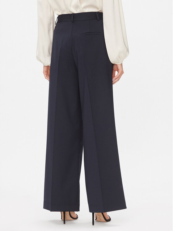 Dixie Dixie Spodnie materiałowe PCHSVCGA Granatowy Relaxed Fit