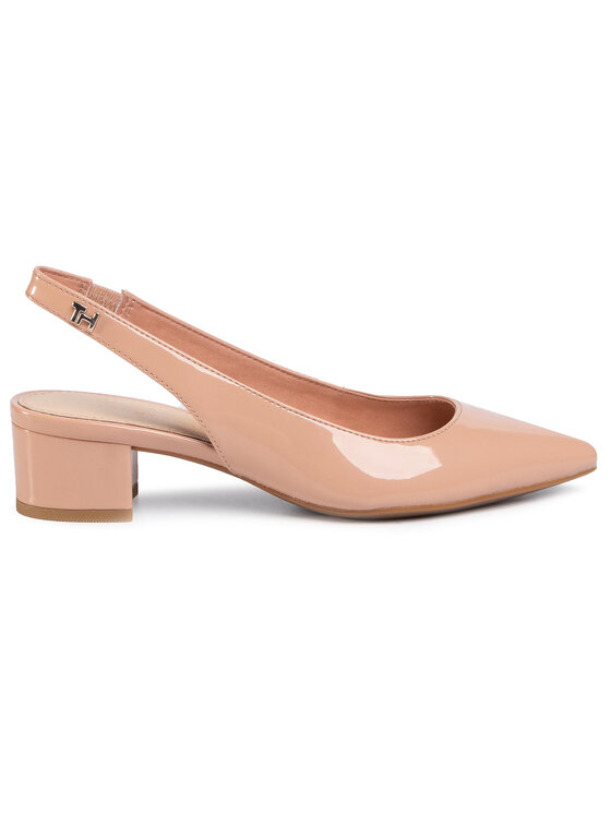 Patent block heel top pumps