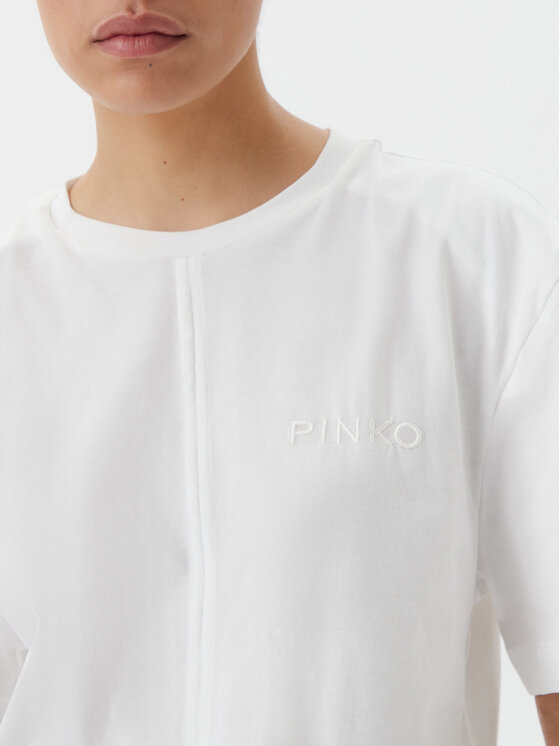 PINKO PINKO Tricou Tuca 105015 A2ID Alb Regular Fit