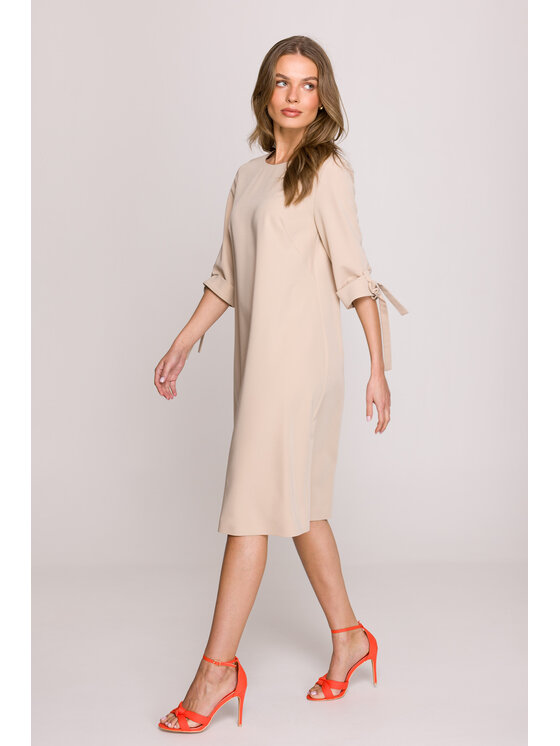 Stylove Stylove Sukienka wieczorowa S393 Beżowy Premium Fit