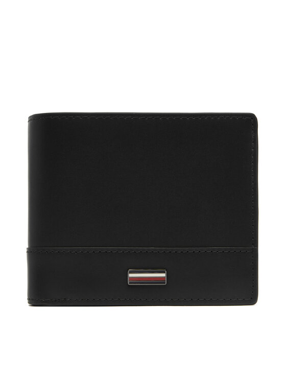 Portofel Mare pentru Bărbați Tommy Hilfiger Th Corp Cc Flap And Coin AM0AM13246 Negru