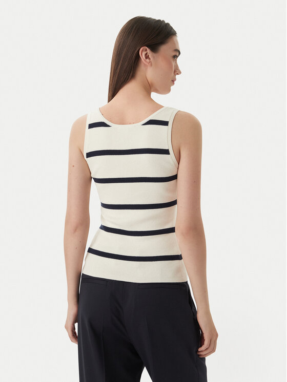 Tommy Hilfiger Tommy Hilfiger Marškinėliai WW0WW48480 Kreminė Slim Fit