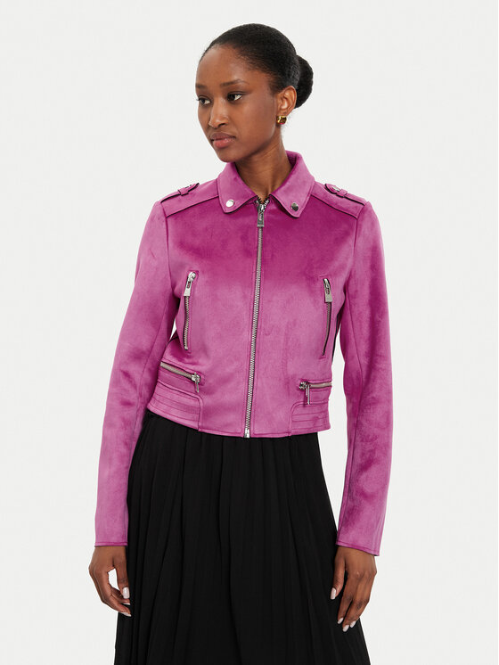 Morgan Morgan Jacke aus Kunstleder 222-GSUD Rosa Regular Fit