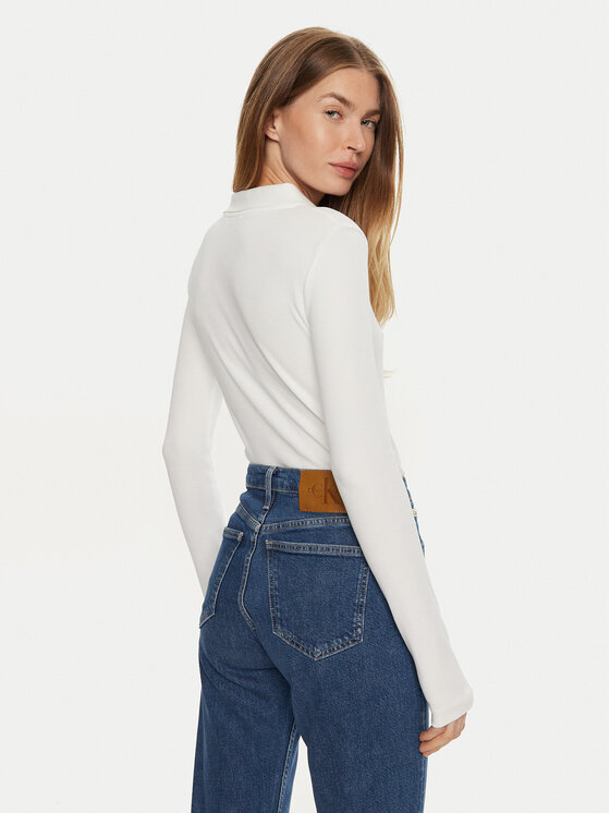 Calvin Klein Jeans Calvin Klein Jeans Polo marškinėliai J20J224457 Balta Slim Fit