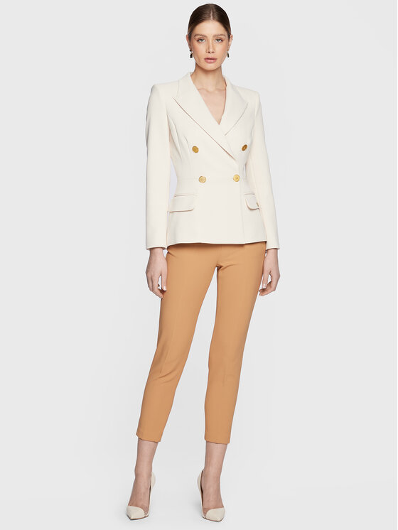 Pantaloni di tessuto PA-052-31E2-V260 Beige Slim