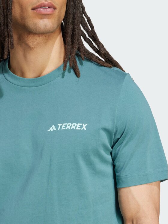 adidas adidas Koszulka techniczna Terrex Graphic Tee Zielony Regular Fit