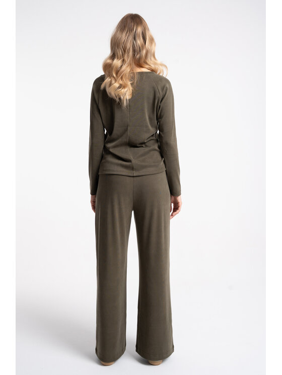 CLICK CLICK Παντελόνι υφασμάτινο 30-365 Χακί Relaxed Fit