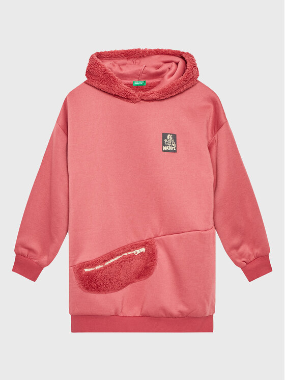United Colors Of Benetton United Colors Of Benetton Majica dugih rukava 34NEC201W Ružičasta Loose Fit