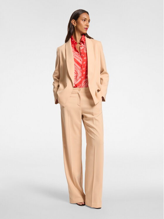 Elena Mirò Elena Mirò Giacca di transizione R059P000108N012 Crema Regular Fit