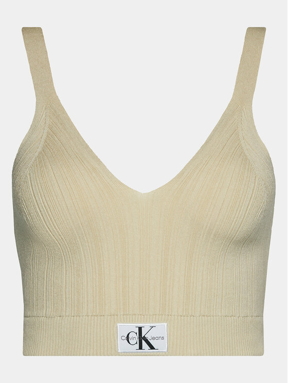 Calvin Klein Jeans Calvin Klein Jeans Top Label J20J223152 Zelená Slim Fit
