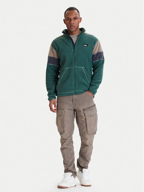 Quiksilver Quiksilver Fleecejacke Clean Coast Block EQYPF03065 Grün Loose Fit
