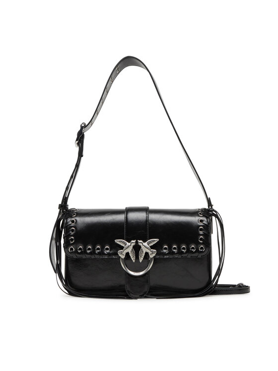 Geantă PINKO Love One Classic Slouchy Fl PE 25 PLTT 104524 A28D Negru