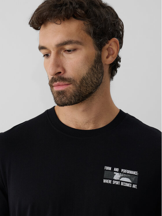 4F 4F T-Shirt STUDIO 4F Czarny Regular Fit