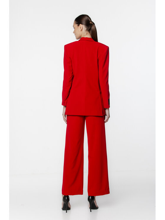 Pilawski Pilawski Marynarka MARYNARKA CZERWONA DAMSKA Czerwony Slim Fit