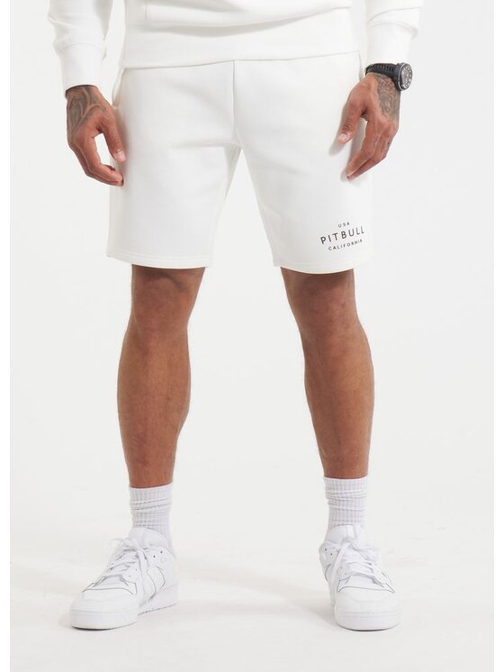 PITBULL PITBULL Szorty materiałowe SAMPSON Biały Regular Fit