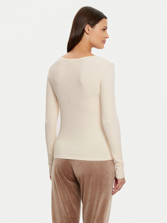 Guess Guess Bluza V4BP07 K8RT2 Écru Regular Fit