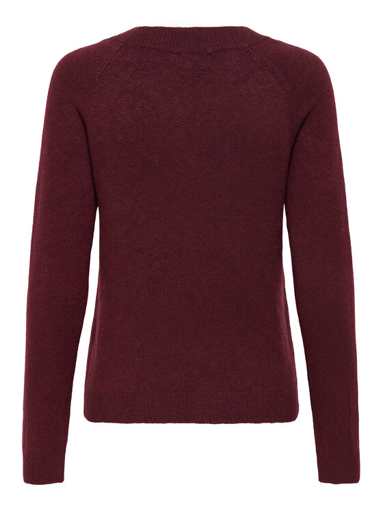 ONLY ONLY Džemper Rica 15204279 Tamnocrvena Regular Fit