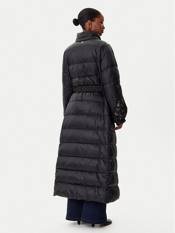 TWINSET TWINSET Μπουφάν πουπουλένιο 252TP2430 Μαύρο Regular Fit