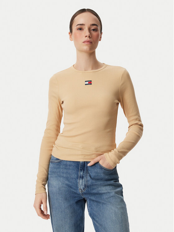 Tommy Jeans Tommy Jeans Bluse DW0DW20178 Gelb Slim Fit