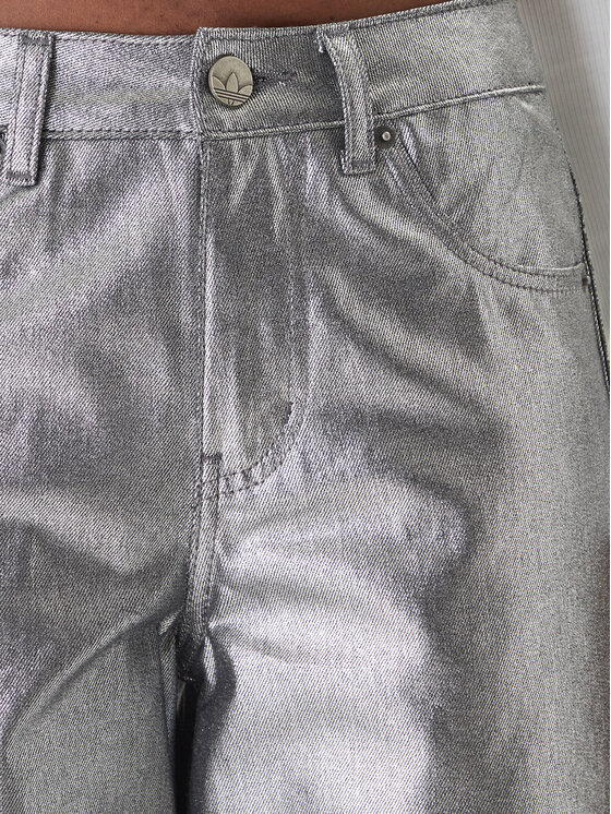 adidas adidas Jeans hlače Firebird KD2922 Srebrna Loose Fit